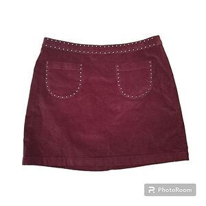 MOSSIMO SUPPLY CO Burgundy, Velvet, Courduroy Skirt Size 12